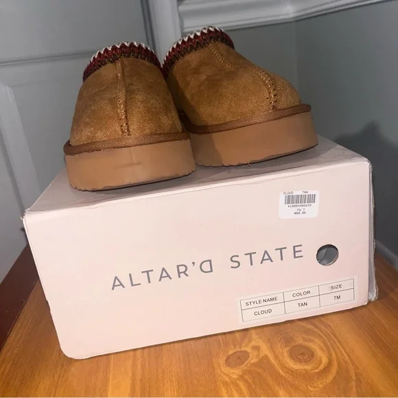 Altar'd State Tan Slip-On Shoes with Red Trim - Picture 6 of 6